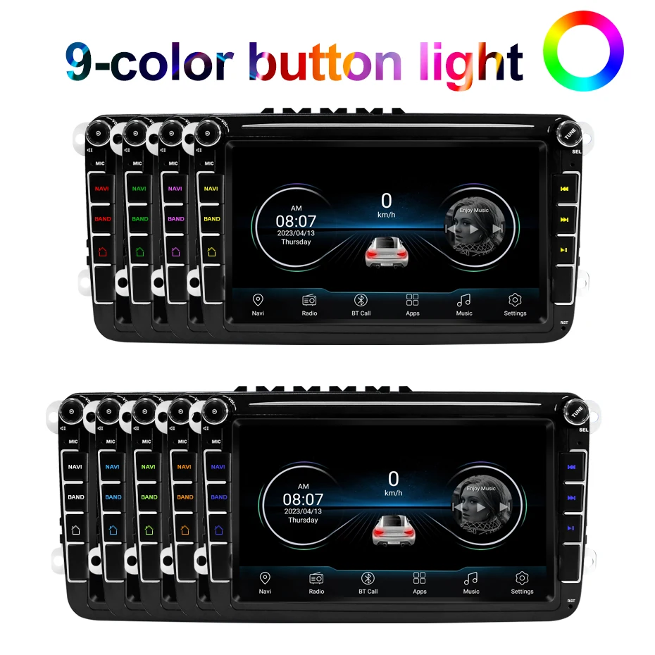 For VW 8-inch Android 13 Car Stereo Radio Multimedia Player, 4G Carplay, Skoda, Octavia, Passat, Tiguan, Touan, Golf, Polo