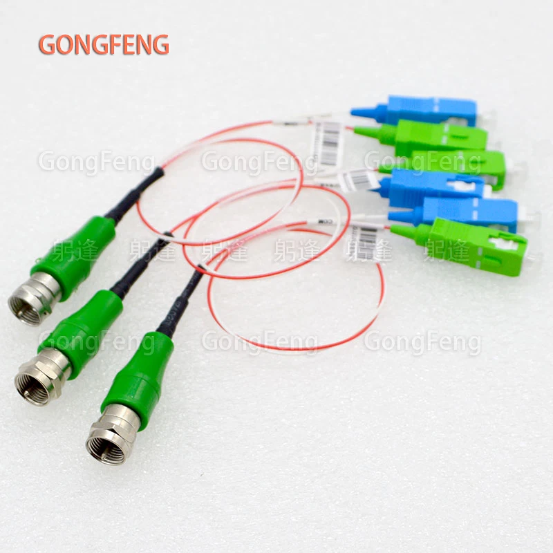 

10pcs NEW Passive Optical Receiver Jumper Type With WDM, CATV Photoelectric Conversion Adapter Connector inch F Male Head