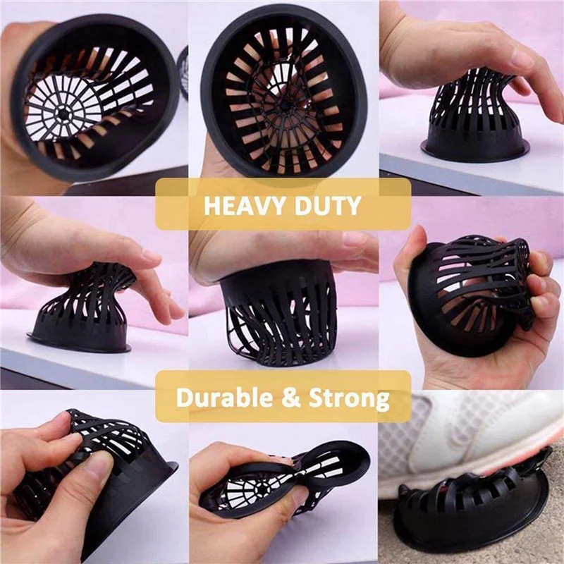 

ABAH-75 Pack 4 Inch Net Cups Slotted Mesh Wide Lip Filter Plant Net Pot Bucket Basket For Hydroponics