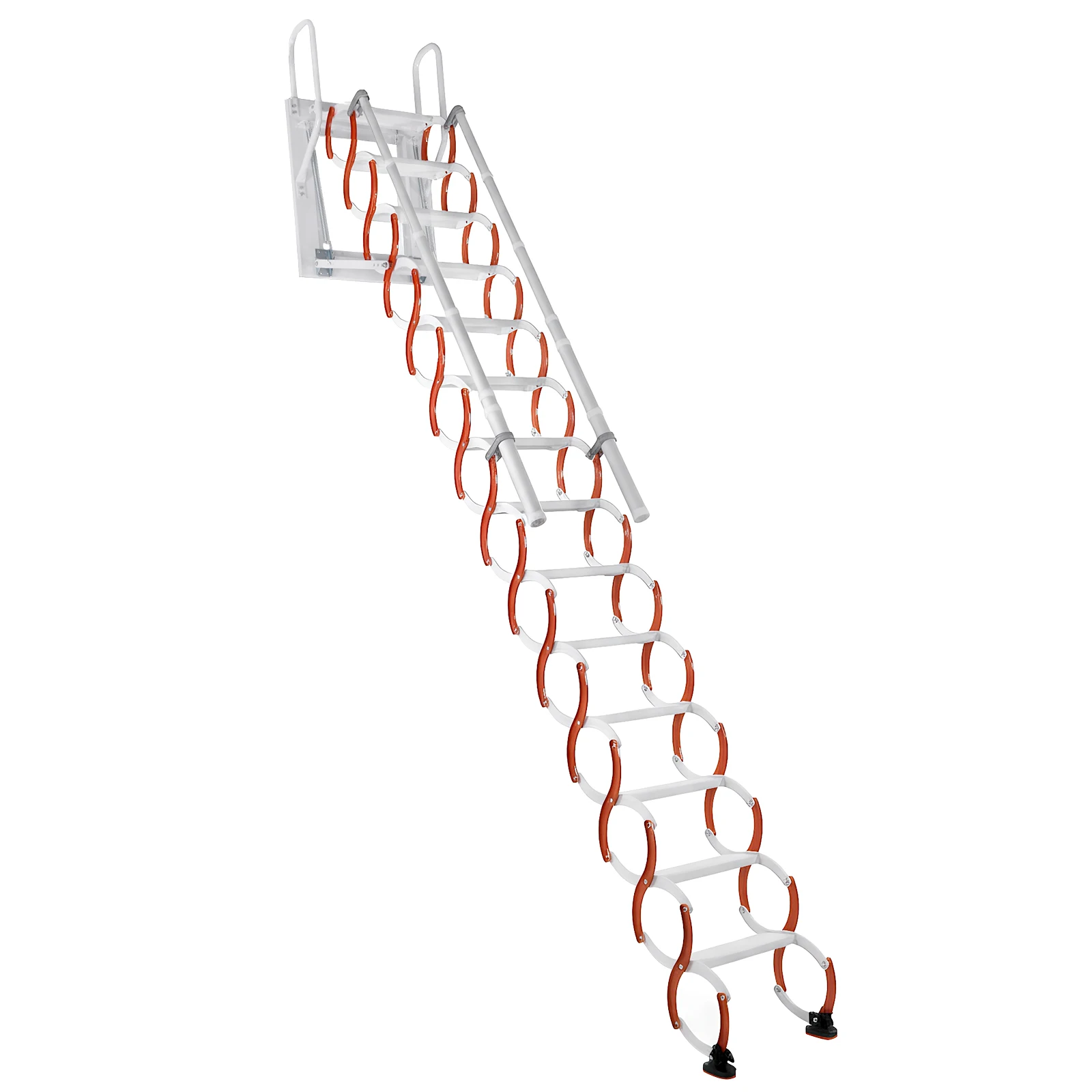 

Потолочная лестница для чердака, невидимая телескопическая лестница для чердака с противоскользящими ножками, S-образный дизайн, подходит для гаражей, крыш, подвалов