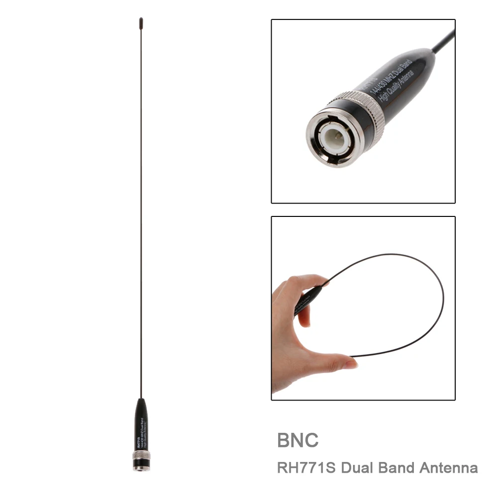 RH771S VHF UHF antena ultra-fina, acessórios para rádio icom, TK100, macio