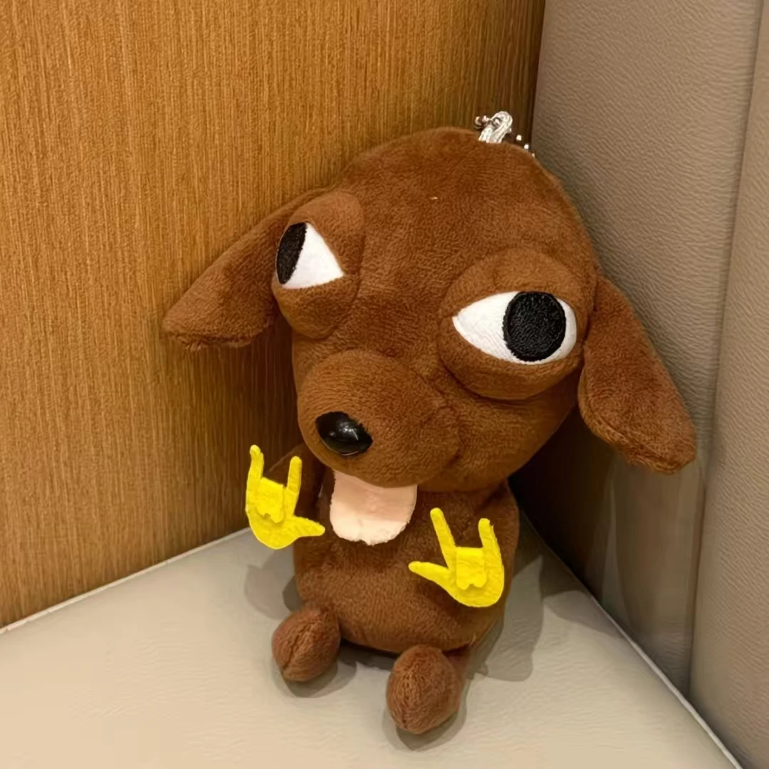 New Cartoon Mutant Chihuahua Puppy Plush Pendant Facial Expression Package Sand Sculpture Funny emoticon Toys Pendant keychain