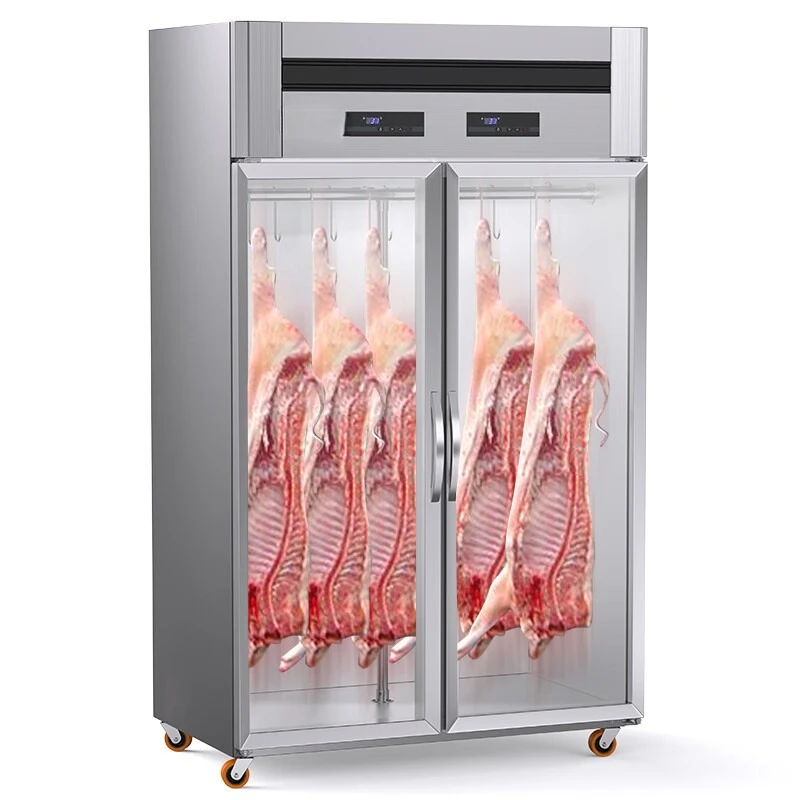 

Commercial hanging meat cabinet fresh meat freezer pig beef mutton refrigerated vertical