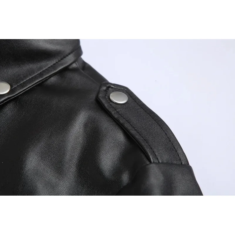 Men's PU Leather Motorcycle Jacket, Slim Fit Coat, Fashion
