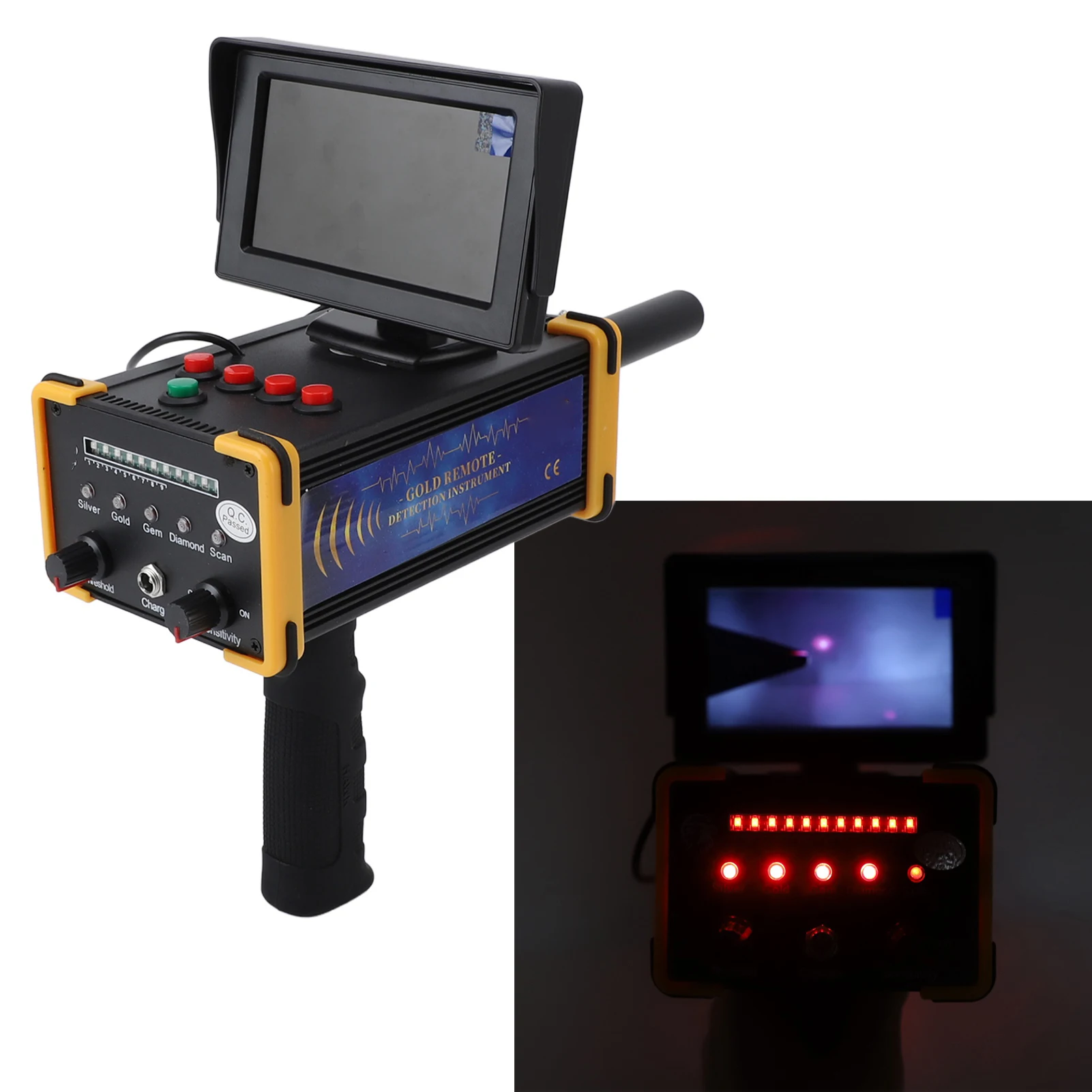 20M Depth Metal Detector with Screen Search Finder 1200M Range Deep Underground Gold Silver Copper Treasure Finder for Security