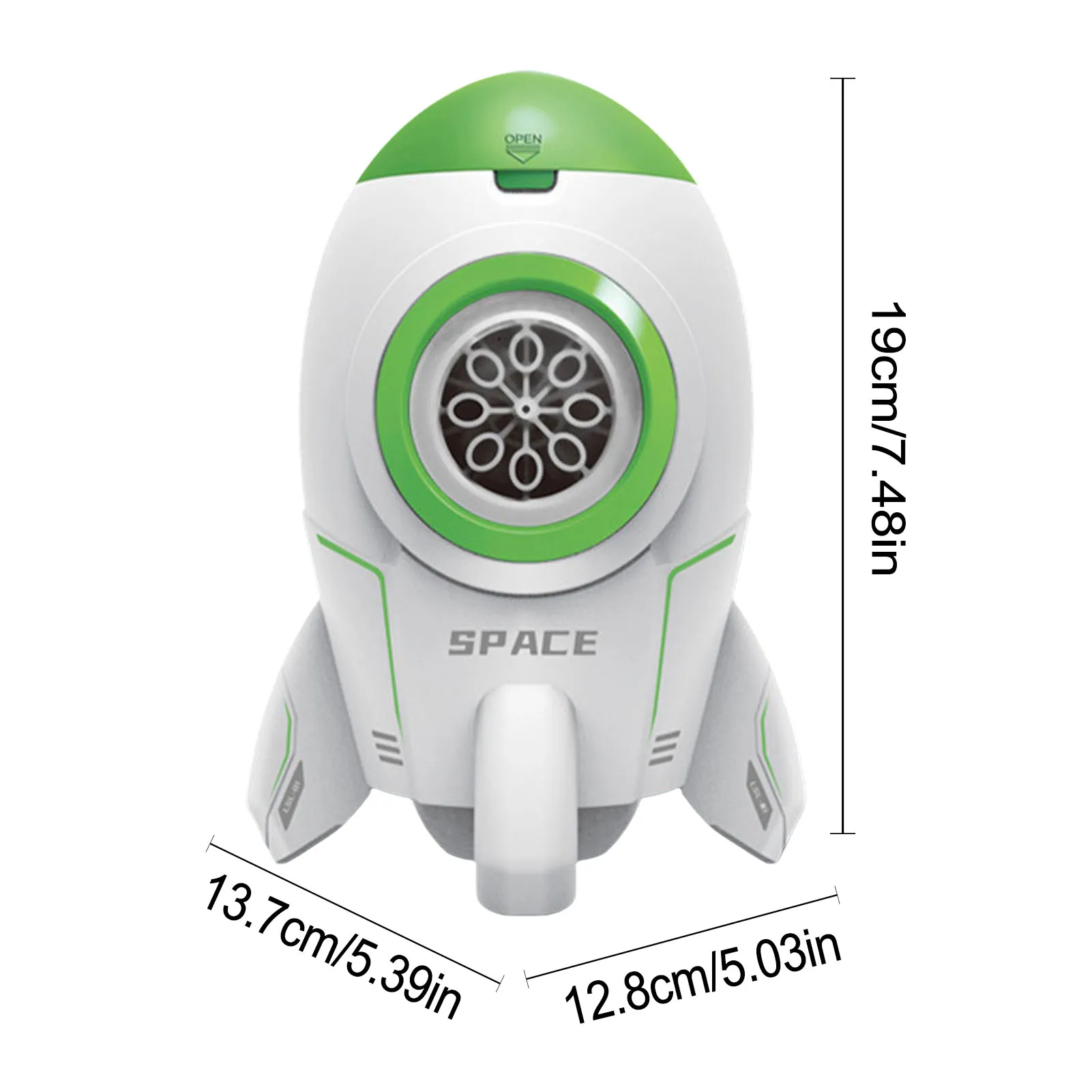 Foguete lançador máquina de bolha máquina de bolha para crianças espaço foguete bolha máquina com luz elétrica automática bolha fabricante