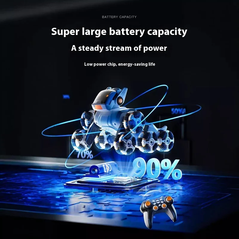 Cross-Border Toy Car Children'S Toy Intelligent Remote Control Mechanical Dog Stunt Toy Electric Robot Dog Boy Holiday Gift