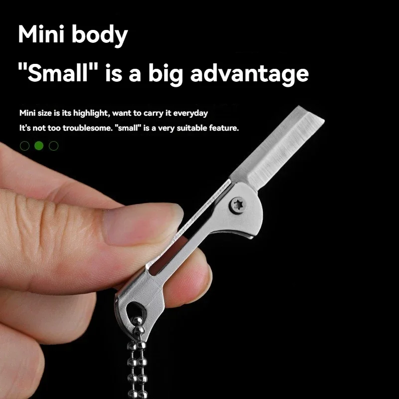 NEW Stainless steel outdoor mini folding knife portable detachable express key chain pendant, kitchen pocket small fruit knife