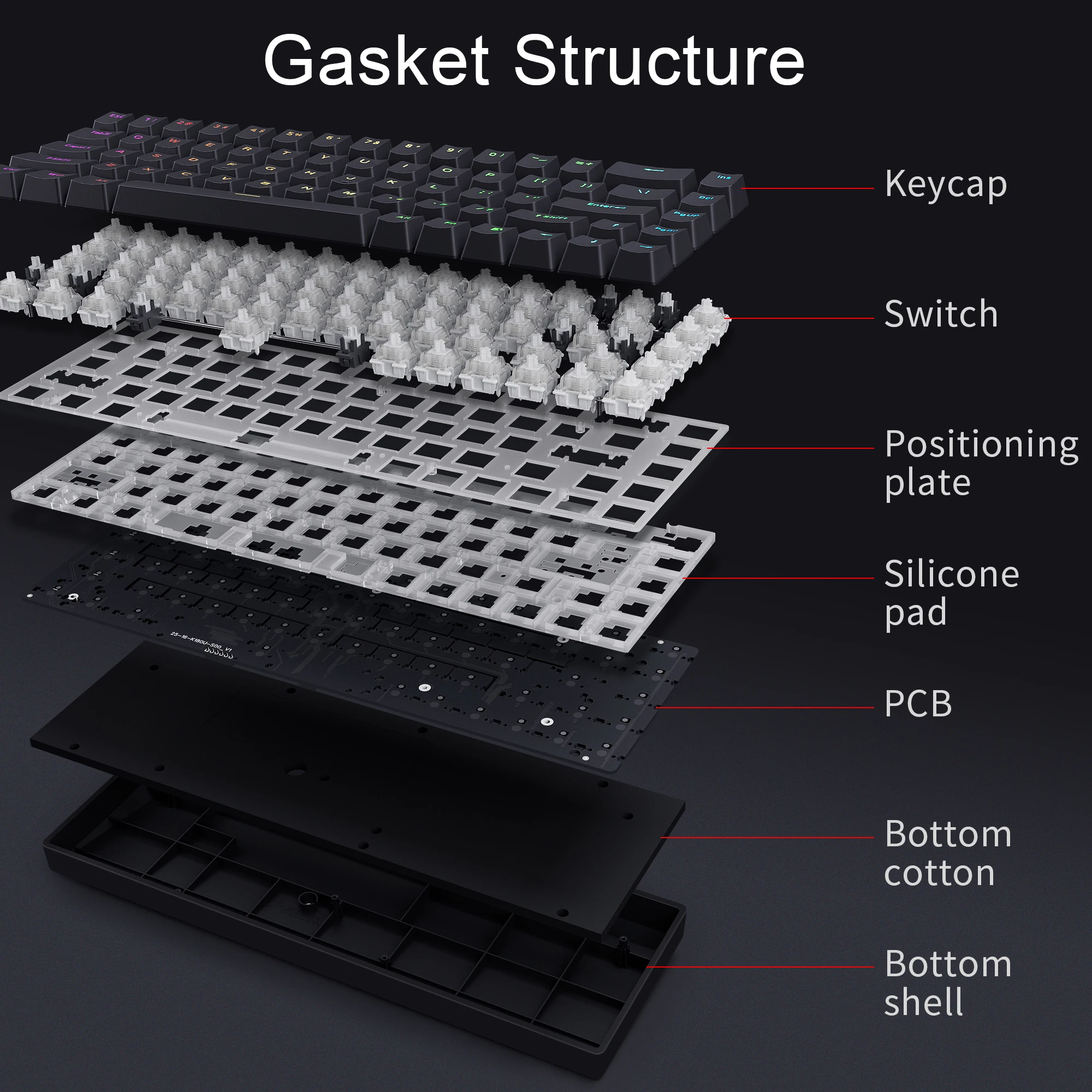 SKYLOONG GK68 He Tastiera con interruttore magnetico Tastiera da gioco per PC cablata Gateron RT0.02 Retroilluminazione RGB Tasso di polling 8000Hz Carattere PBT OEM Copritasti traslucidi