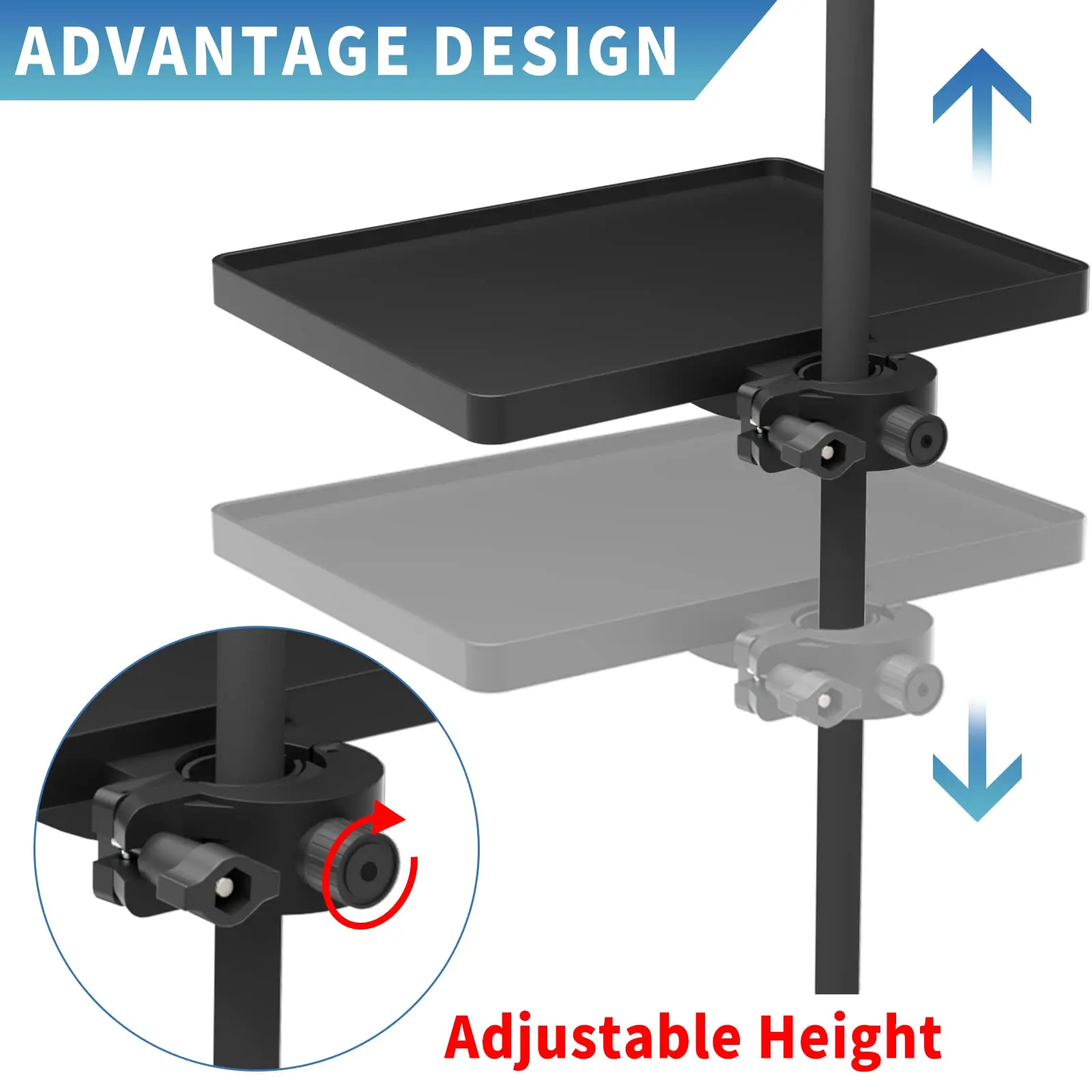 Universal Microphone Stand Tray Live Streaming Karaoke Recording Sound Card Tray Storage Stand for Studio Microphone Accessories