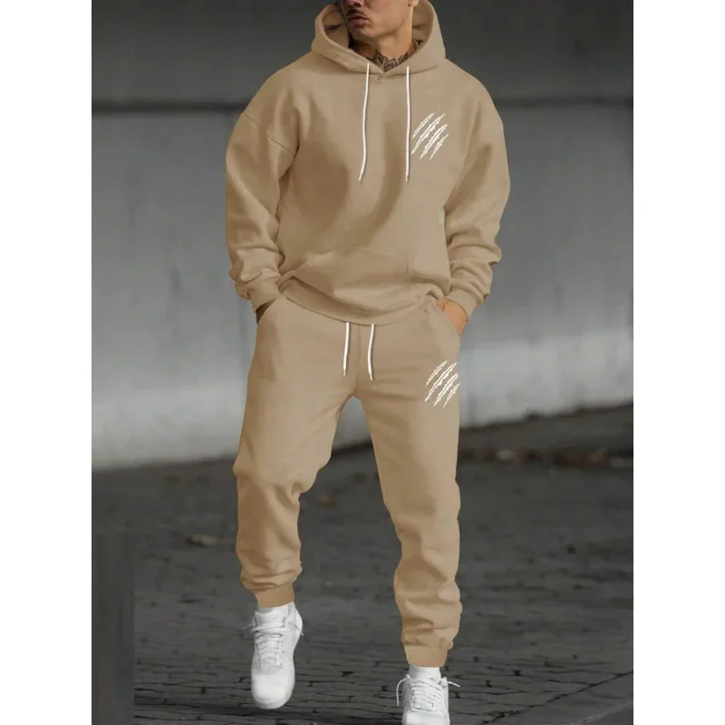 

Men's Autumn Winter Hoodie + Pants 3D Printed Animal Claw Print Sports Suit Women Kids Fashion Casual Street Sports Jogging Suit