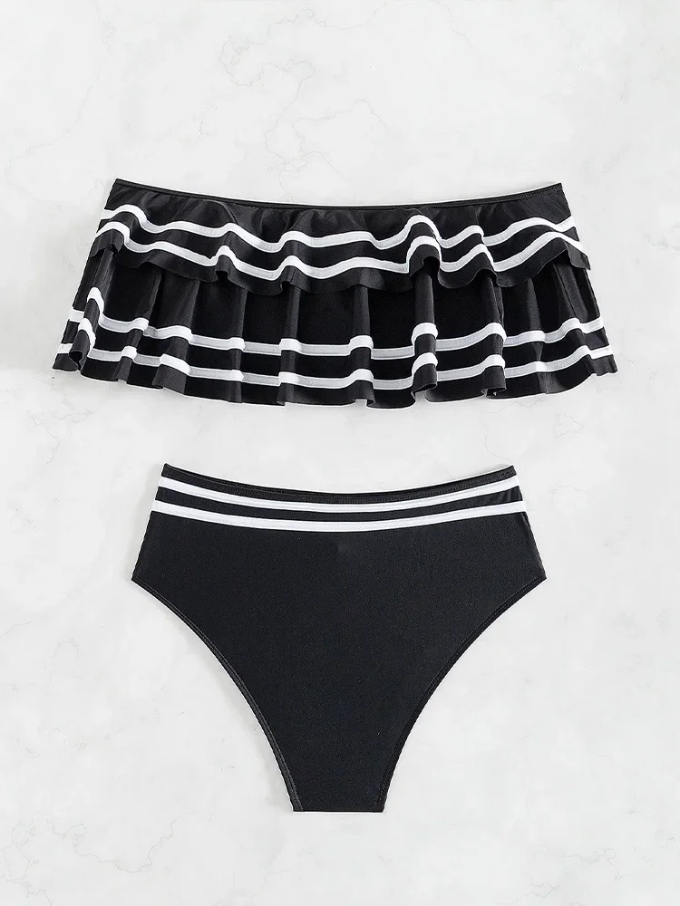 UETEEY Sexy Strapless Backless Bikini 2 Piece Set Women Split Swimsuit Beach Vacation Bikini 2025 New Summer Swimwear Bikini Set