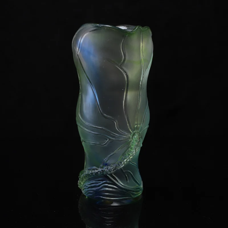 Glass Flower Planting Flowers, Lucky Bamboo , Offering Supplies for Buddha, Lotus Treasure Vase, Intelligent