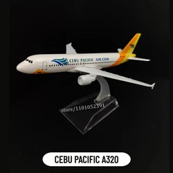 Scale 1:400 Metal Aircraft Model, CEBU PACIFIC A320 Flight Airlines Replica Aviation Airplane Miniature Collection Toy for Boy