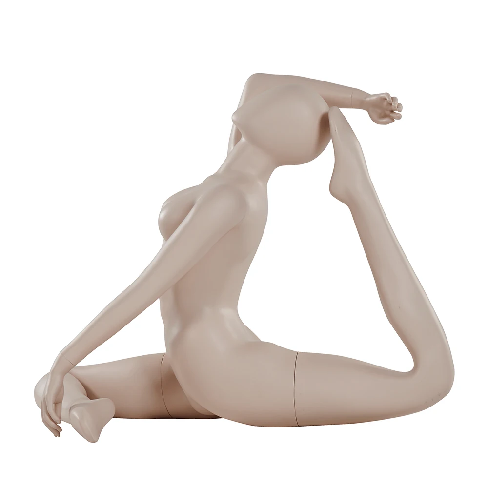 

Fashion Design Full Body Fiberglass Sports Female Yoga Pose Mannequin for Yoga Clothing Display Sale