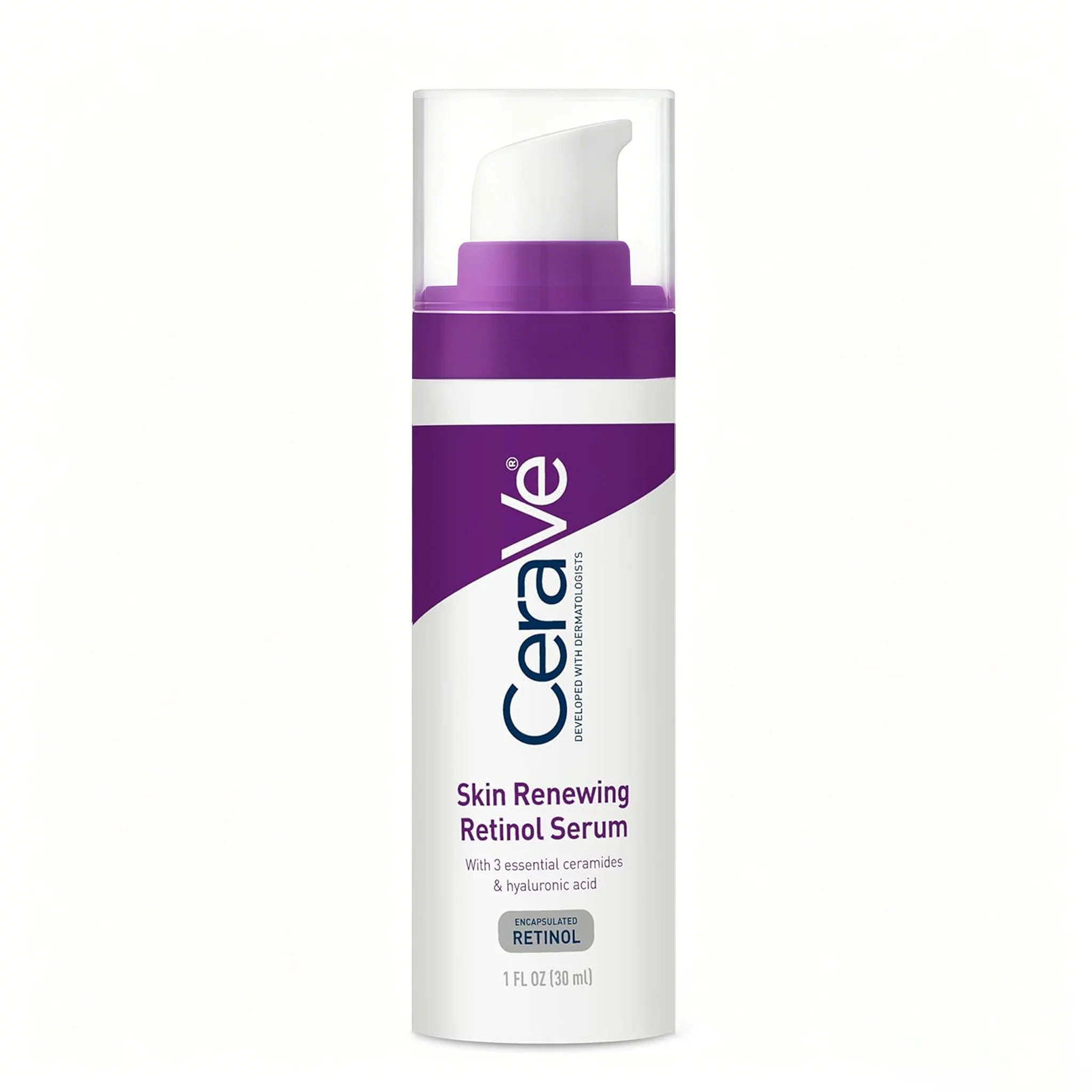 Suero Facial con Retinol CeraVe, Fórmula con Ácido Hialurónico y Niacinamida, Esencia para el Cuidado Diario de la Piel Facial, 1 Oz