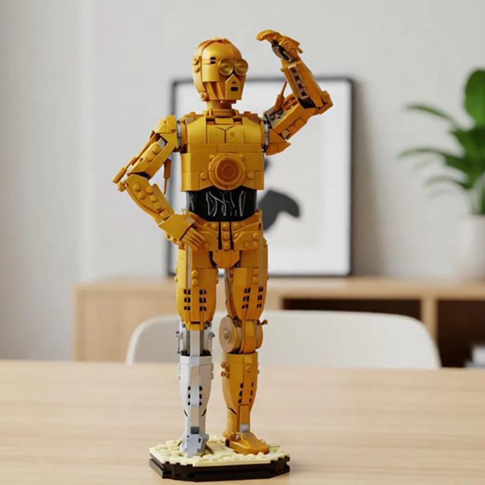 

1138 шт. MOC UCS Star Battle C 3PO робот 75398 Союз собрать головоломка строительный блок модель подарок на день рождения, Рождество, фестиваль, вечеринку