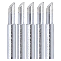 5PCS Silver Soldering Iron Tip 900M-T-5C 4mm Inner Diameter Soldering Iron Pure Copper Welding Tips 5C Type Soldering Iron Tip