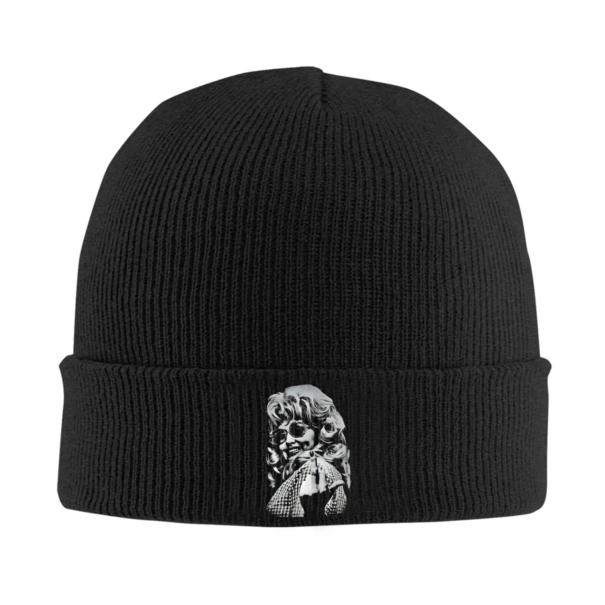 Bad Dolly Parton Knitted Hat Women's Men's Beanies Autumn Winter Hats Acrylic  Warm Caps