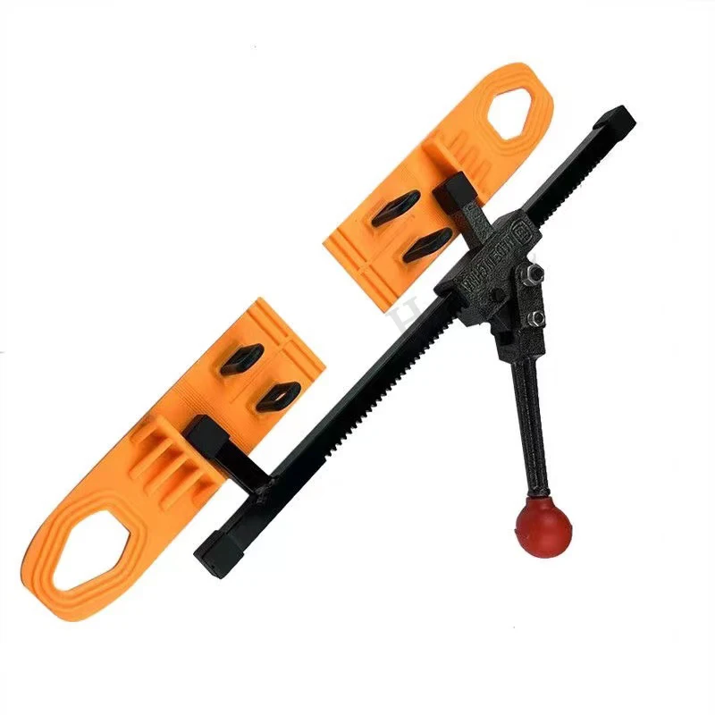 Paintless Dents Removal Tool Bodywork Repair Kit Car Dent Puller With 2 Pcs Glue Pulling Tabs Manual Expander Orange Color