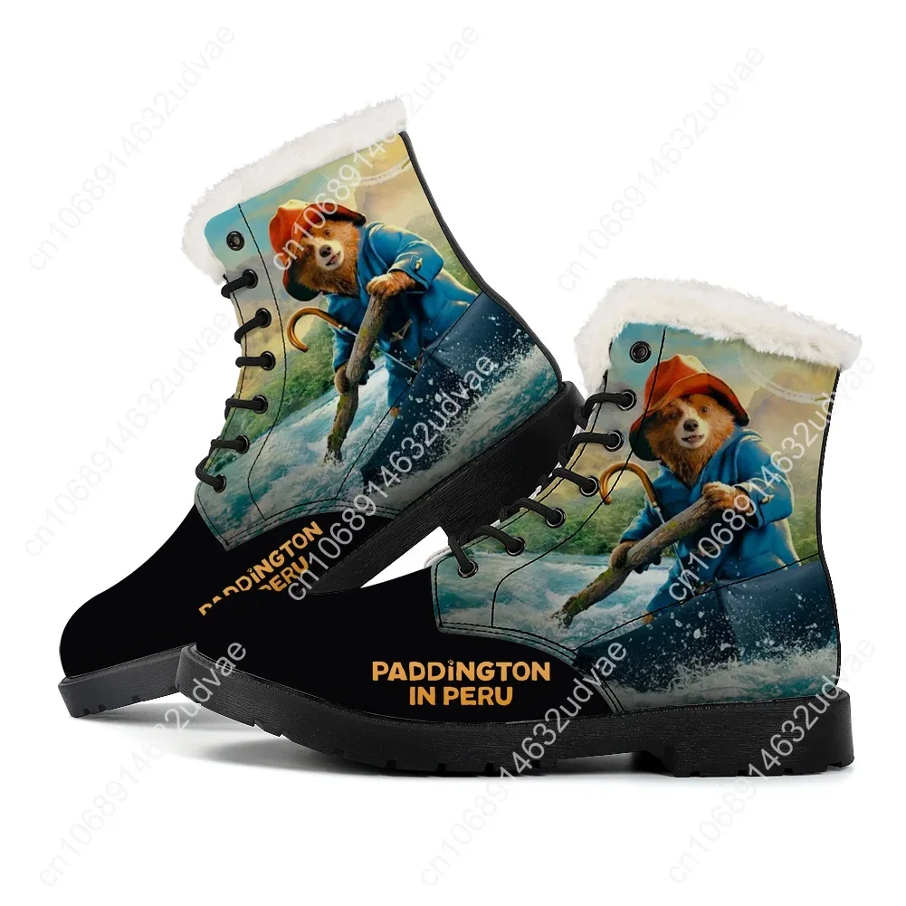 

Paddington in Peru Plush Boots Mens Womens Teenager Shoes Casual Boot Outdoor Light High Quality Print on Demand Customize Shoe