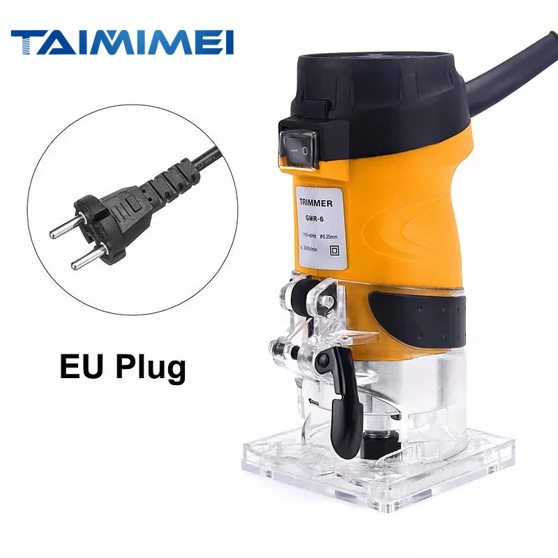 

TAIMIMEI 220V/110V Compact Wood Palm Router Tool Hand Trimmer Woodworking Joiner Cutting Palmming Tool 2200W