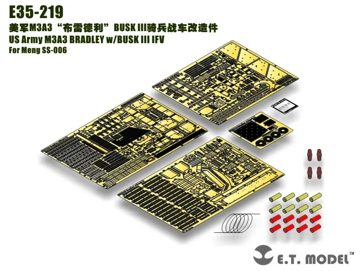 ET Model 1/35 E35-219 US Army M3A3 BRADLEY w/BUSK III IFV For Meng SS-006