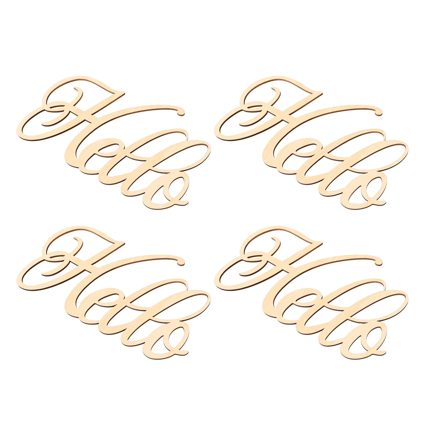 1Set Letter Hanging Decor Hollow Wooden Carved Smooth DIY Home Lobby Wall Pendant Creative Personalized Gift Hanging Decor