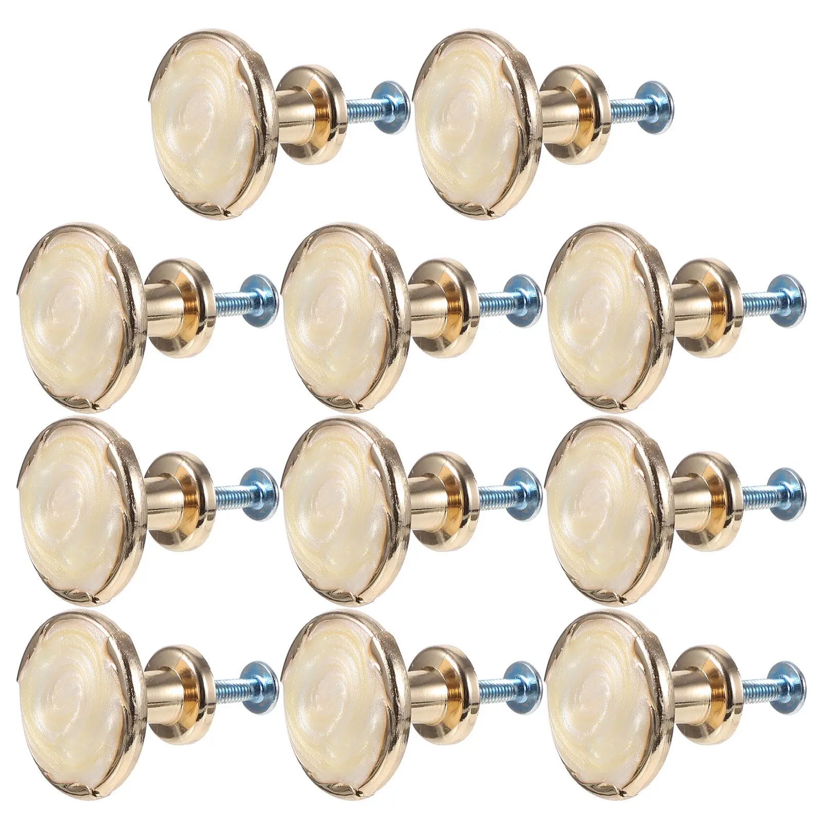

10Sets Minimalist Cabinet Pull Handles Round Bar Style Drawer Door Knobs for Bathroom Furniture
