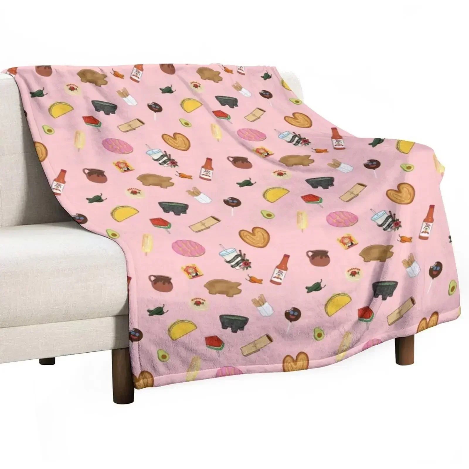 Antojitos Manta de color rosa, manta cálida y cómoda, regalo para padres y amigos