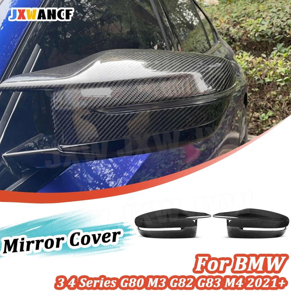 

JXWANCF for BMW 3 4 Series G80 M3 G82 G83 M4 2021+ Dry Carbon Fiber Rearview Mirror Cover Replacement