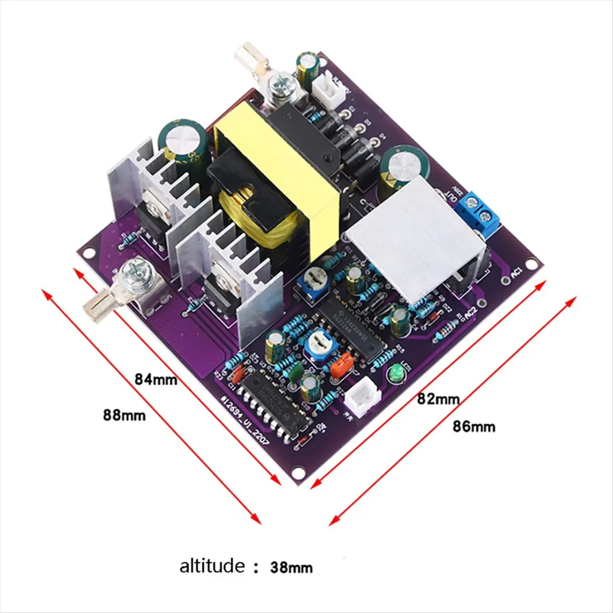 A78I 300W Corrected Sine Wave Output 50Hz Inverter 12V to 220V Inverter Power Supply Storage DC-AC Boost Board