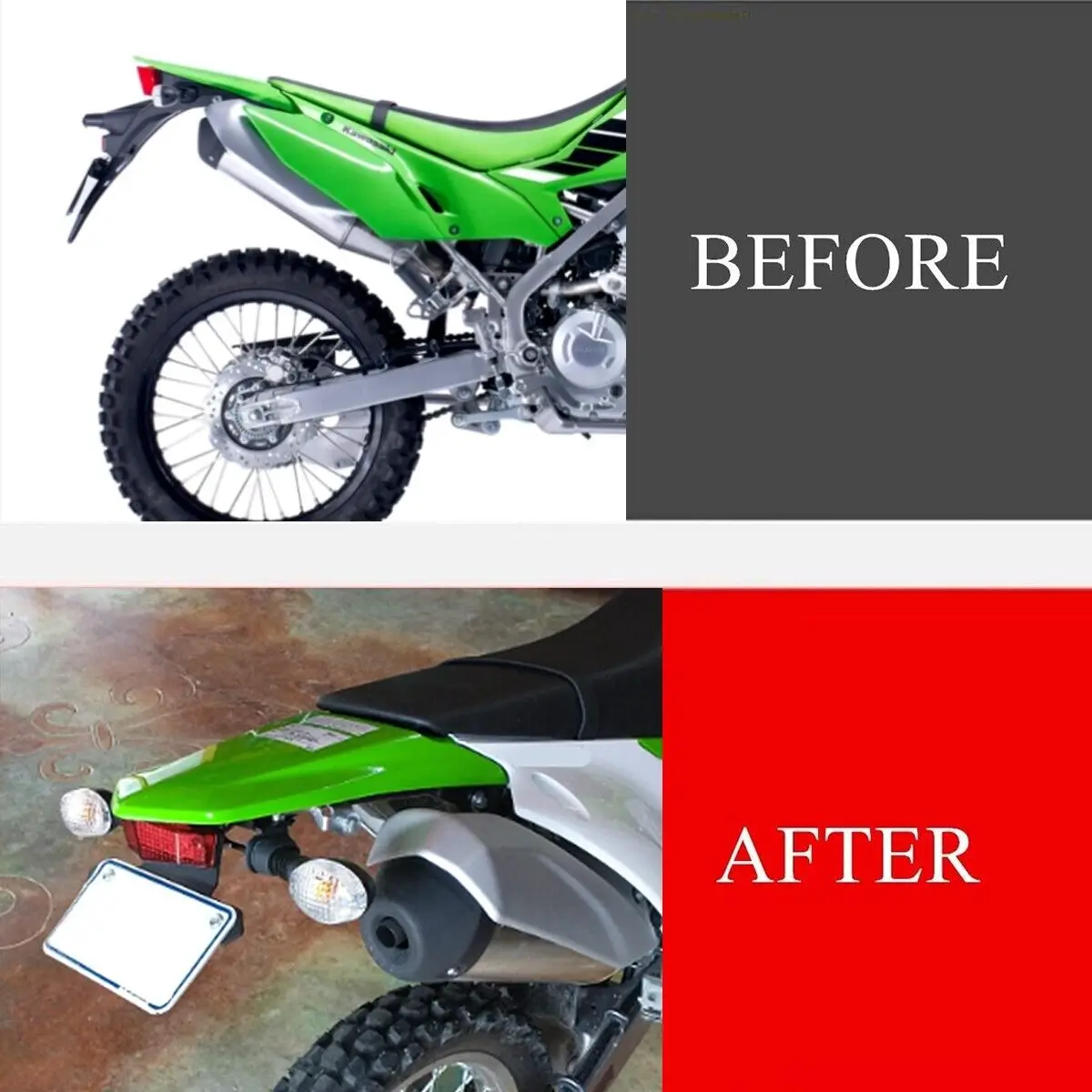 Short Fender Eliminator LED Tail Light Turn Signal For KAWASAKI KLX 230 230R 230S 230SM 230SE 2020-2024