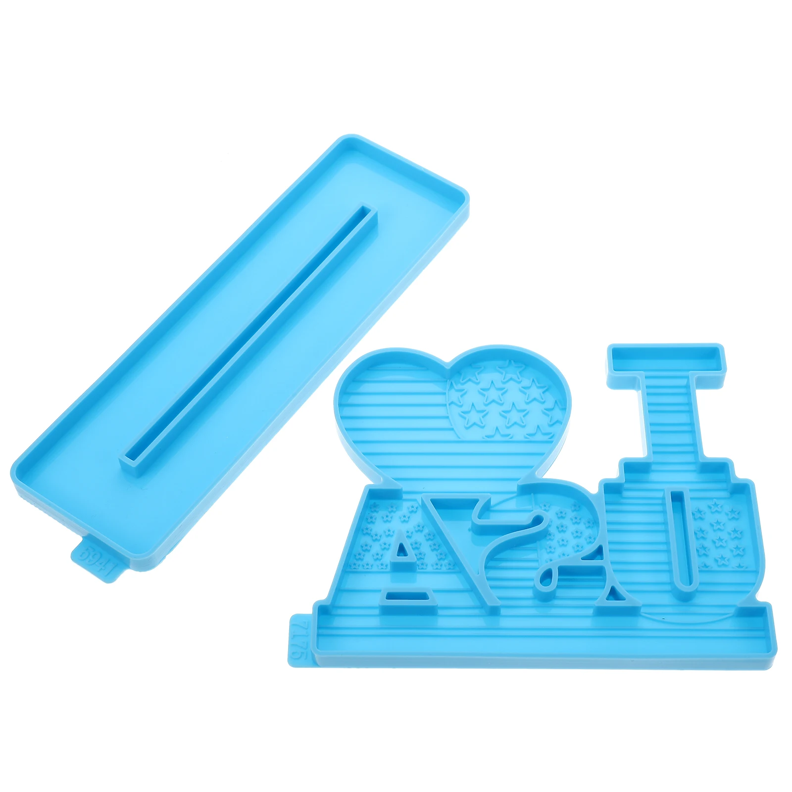 

2pcs American Flag Molds Silicone Heart Silicone Molds for DIY Crafts Reusable American Flag Decor Flexible Jewelry Making