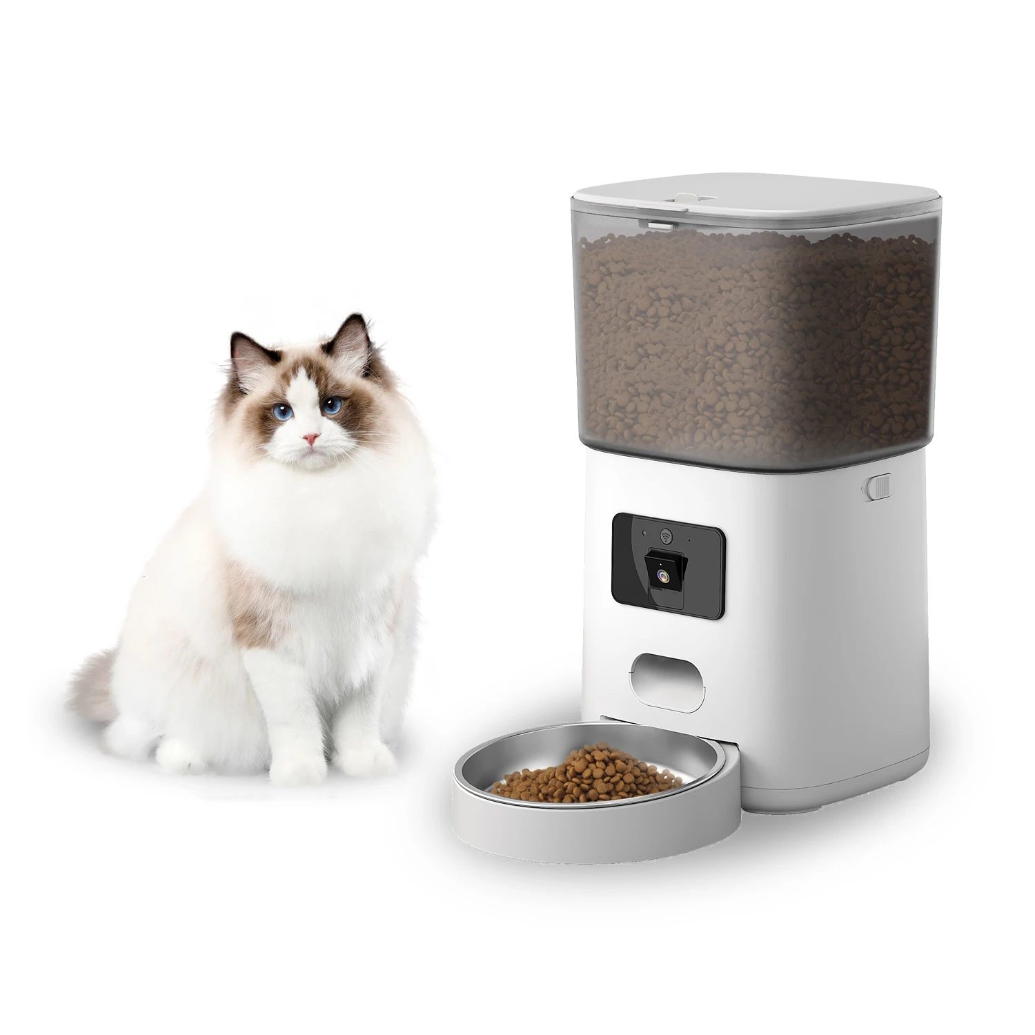 

Outlet App Remote Control Automatic Pet Feeder With Camera Smart Interactive Pet Bowl Feeder