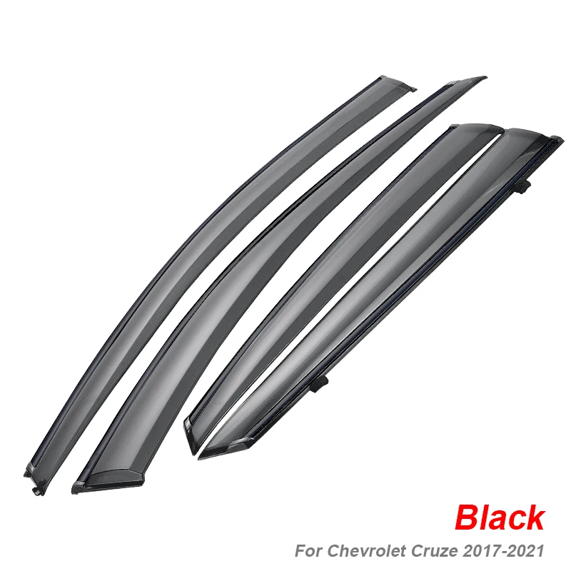 4pcs PVC For Chevrolet Onix Cruze Malibu 2008-2023 Car Window Awnings Shelters Protection Visor Rain Sun External Auto Accessory