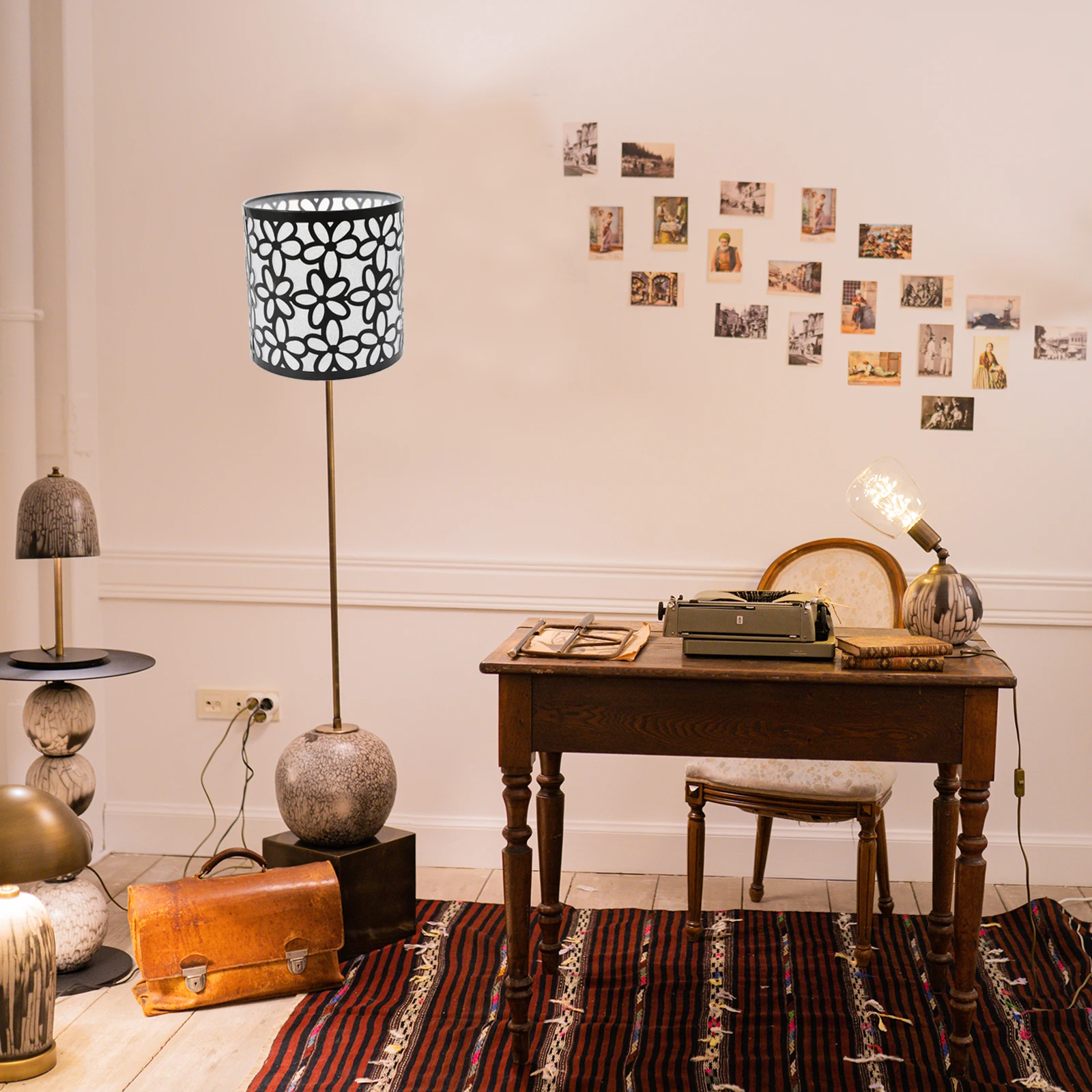 

1pcs Iron Lampshade Metal Light Shade Vintage Drum Shade for Bedroom Table Lamp Decor Retro Wall Cover Industrial Pendant Shades