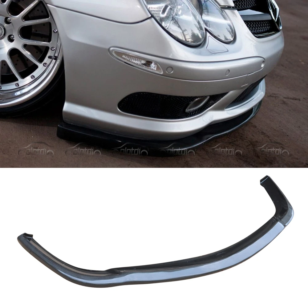 CS Style Carbon Fiber Auto Front Bumper Lip Chin Spoiler Decorative Body Kit for Merc edes Be nz R230 SL55 Car Model