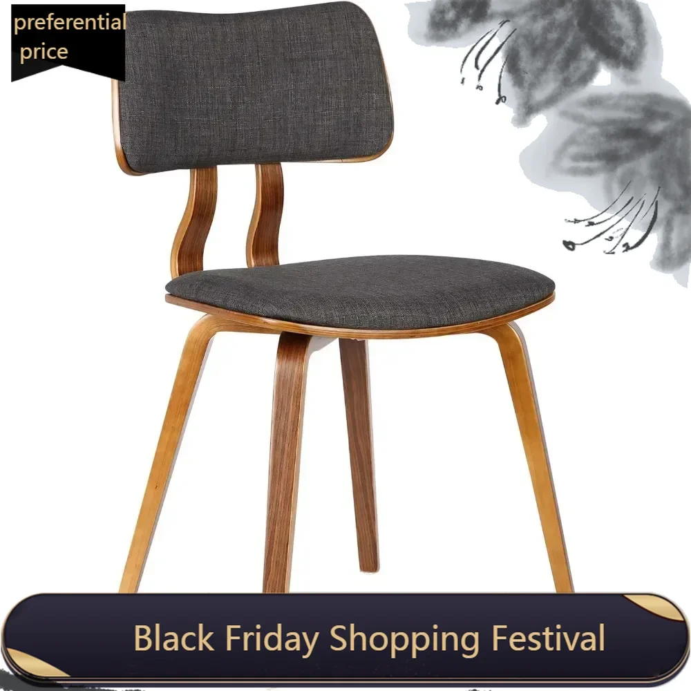 

Jaguar Dining Chair in Charcoal Fabric and Walnut Wood Finish,Charcoal/Walnut finish ，in restaurants ， 20D x 18W x 29H in