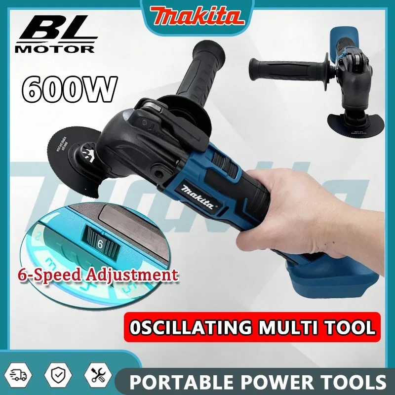 

Makita 600W Electric Multi Function Tool 20000OPM Trimmer Cutting Saw Woodworking Power Tool Compatible 21V 18V Battery