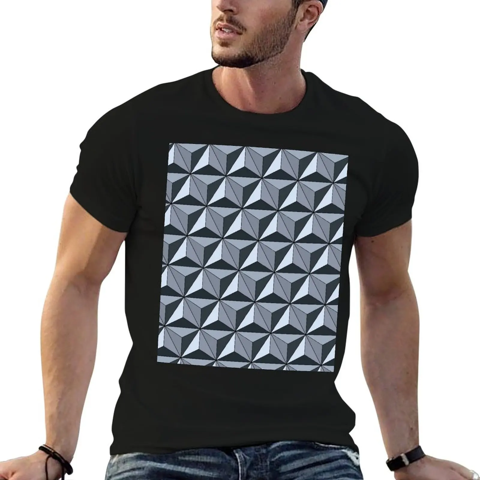 

Spaceship Earth - Silver T-Shirt cotton graphic tees anime Blouse clothing for men