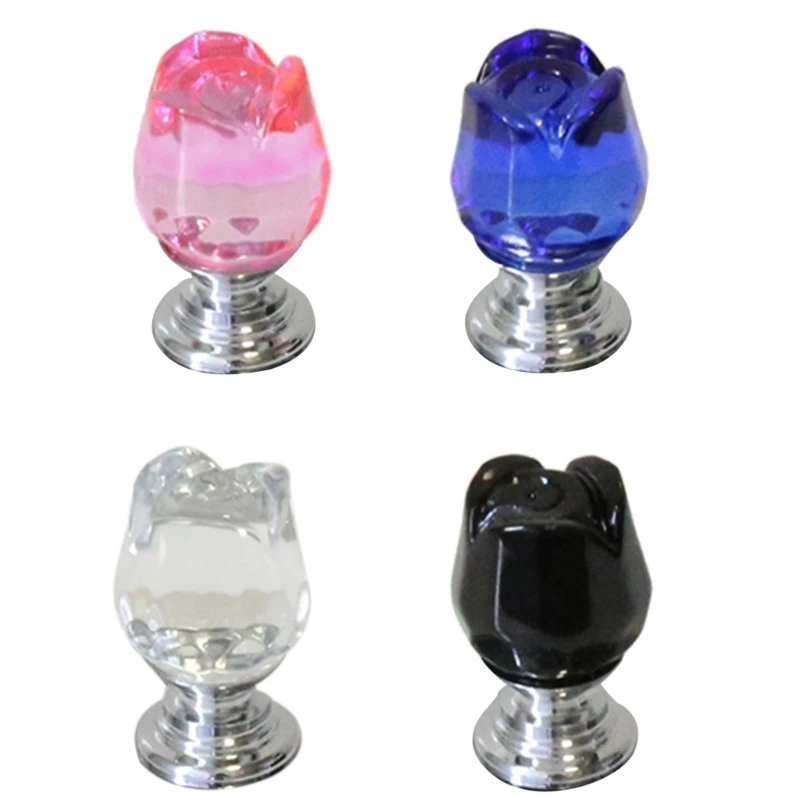 Rose shaped Toilet Press Button Tool Protects Long Nails Multiple Colors