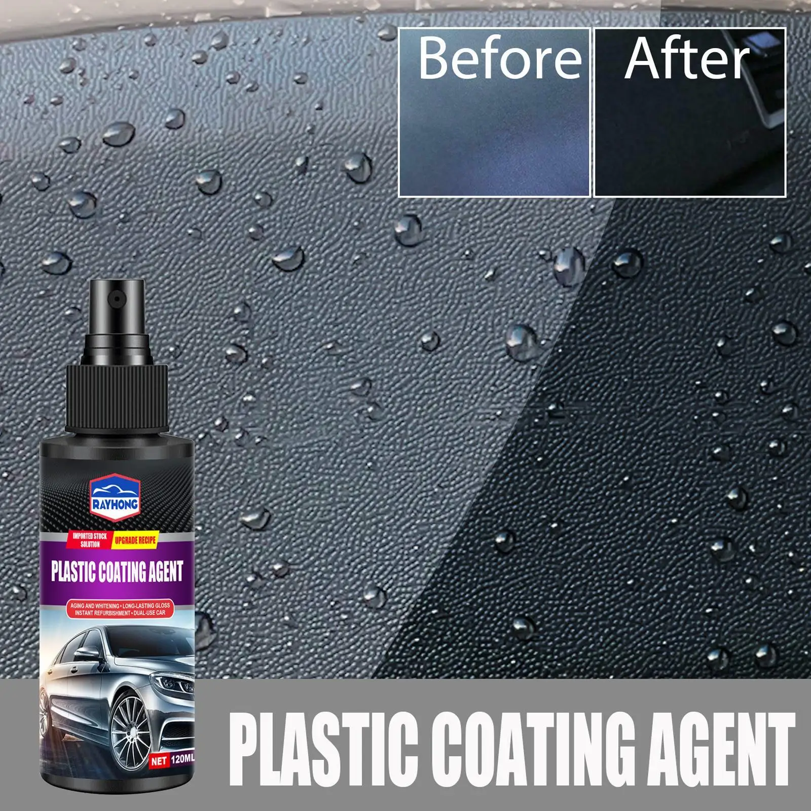 Plastic Renovator For Car Interior Spare Parts Leather Liquid Wax Polish Plastic Restore Cleaner Spray Accessories S3 Y6e3