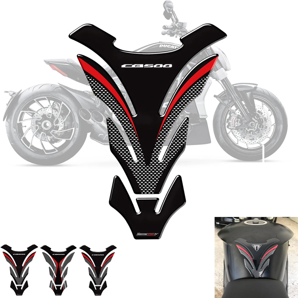 

For Honda CB500 CB500X CB500F CB500R Fuel Tank Stickers Motorcycle 3D Epoxy Resin Decals Waterproof Wear-resistant Tank Pad