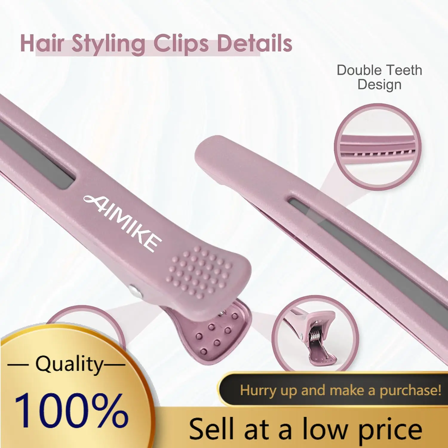 Clips Hair Silicone Cutting Styling Rollers Duck Billed No Crease Grips Morandi Six Pack