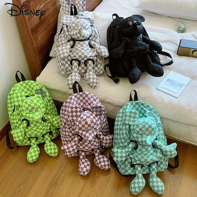 

Disney Mickey 2025 New Doll Backpack Fashion High Quality Women's Backpack Cartoon Versatile Large Capacity Women's Backpack