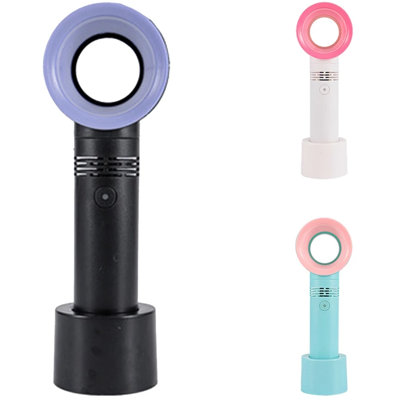

Rechargeable Mini Hand Fan Small Battery Fan Bladeless & Portable Fan For Travel, Camping, Bedroom & Desk