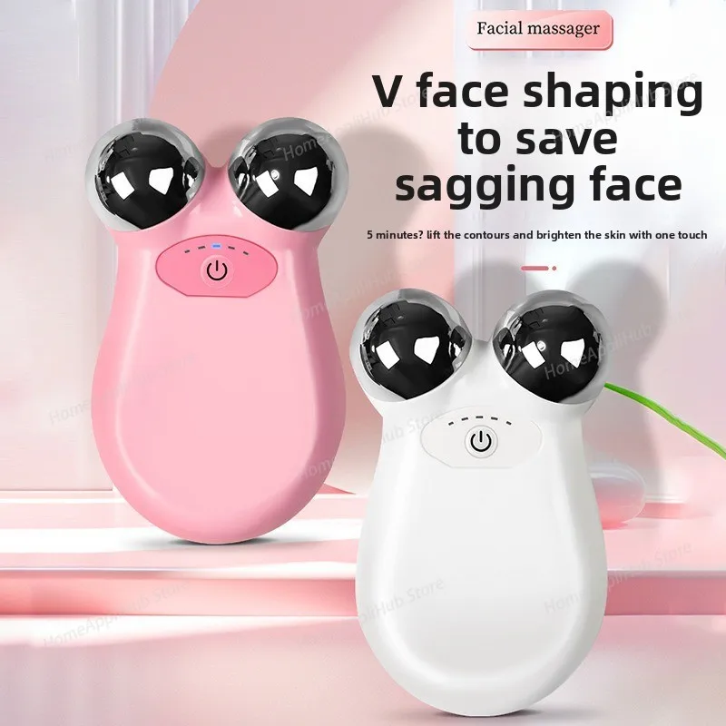 Microcurrent Beauty Device: Dual-Head Magic Ball Facial Massager for Reducing Wrinkles, Firming and Rejuvenating Skin skin care