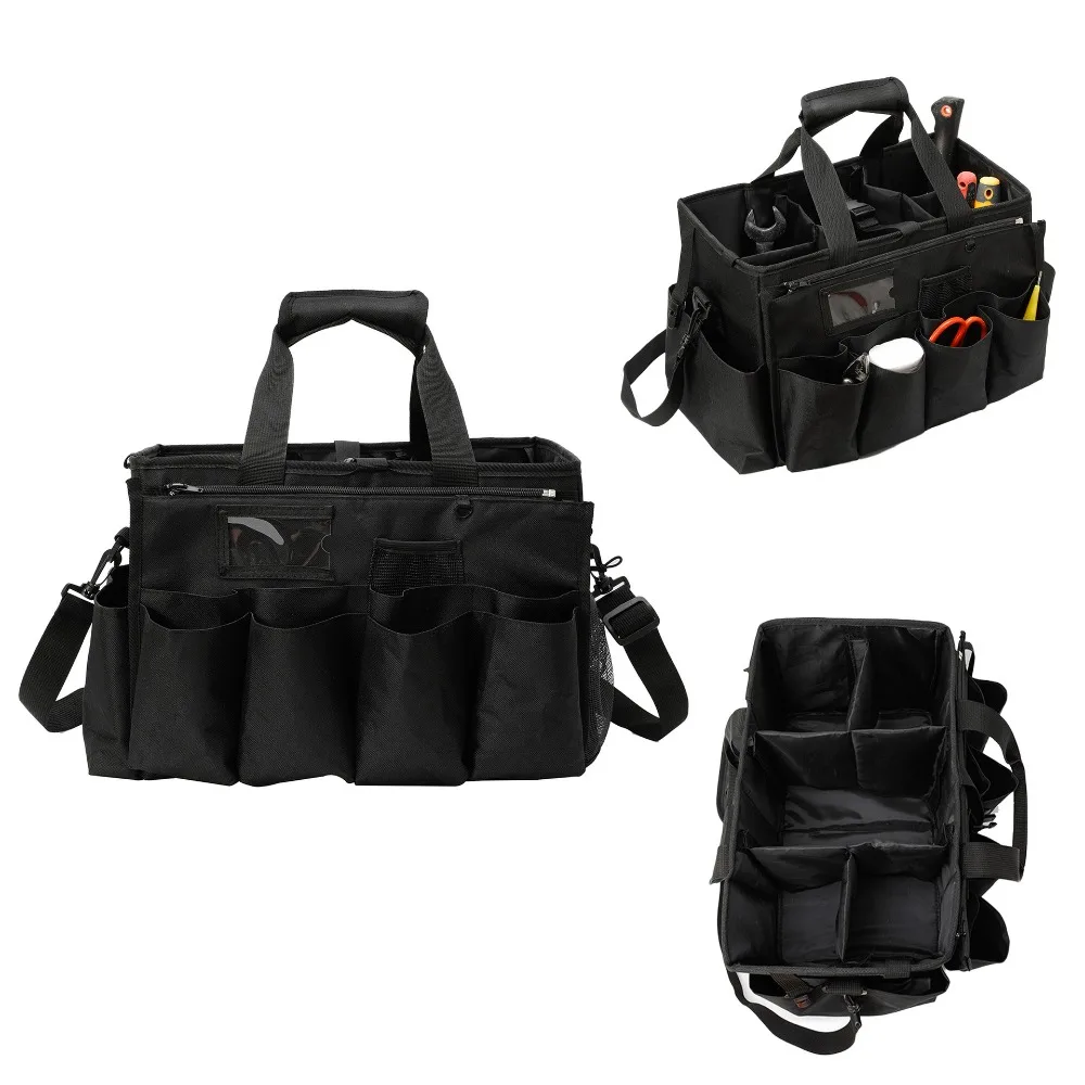Adjustable Shoulder Straps Cleaning Tools Storage Bag Multipocket Wear-Resistant Electrician Tool Pouch Large Capacity