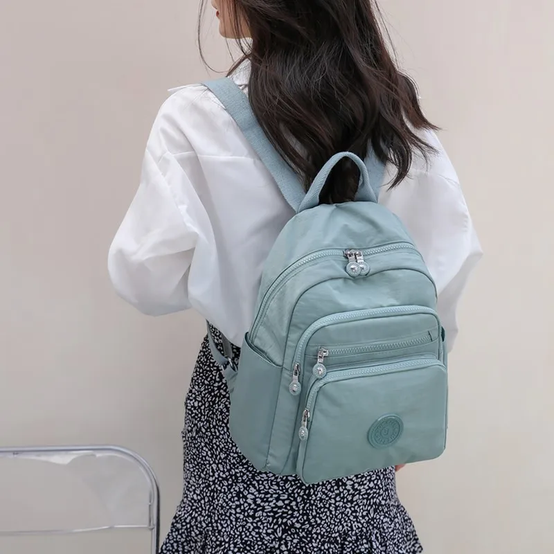 Mulheres de qualidade mochila oxford feminino simplicidade multi bolso e grande capacidade saco escolar senhora lazer viagem mochila